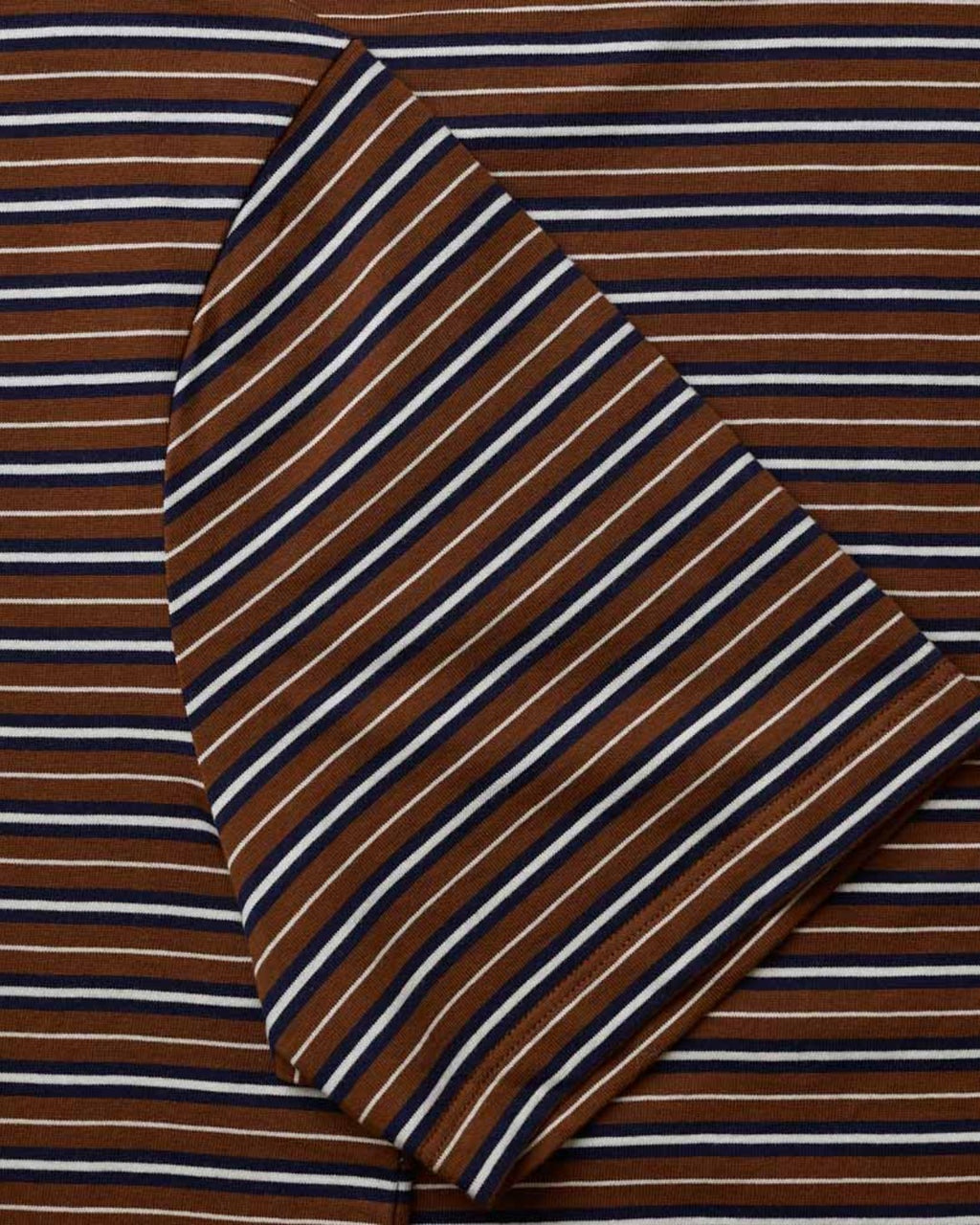Merci - Rob Striped T-Shirt - Brown & Navy