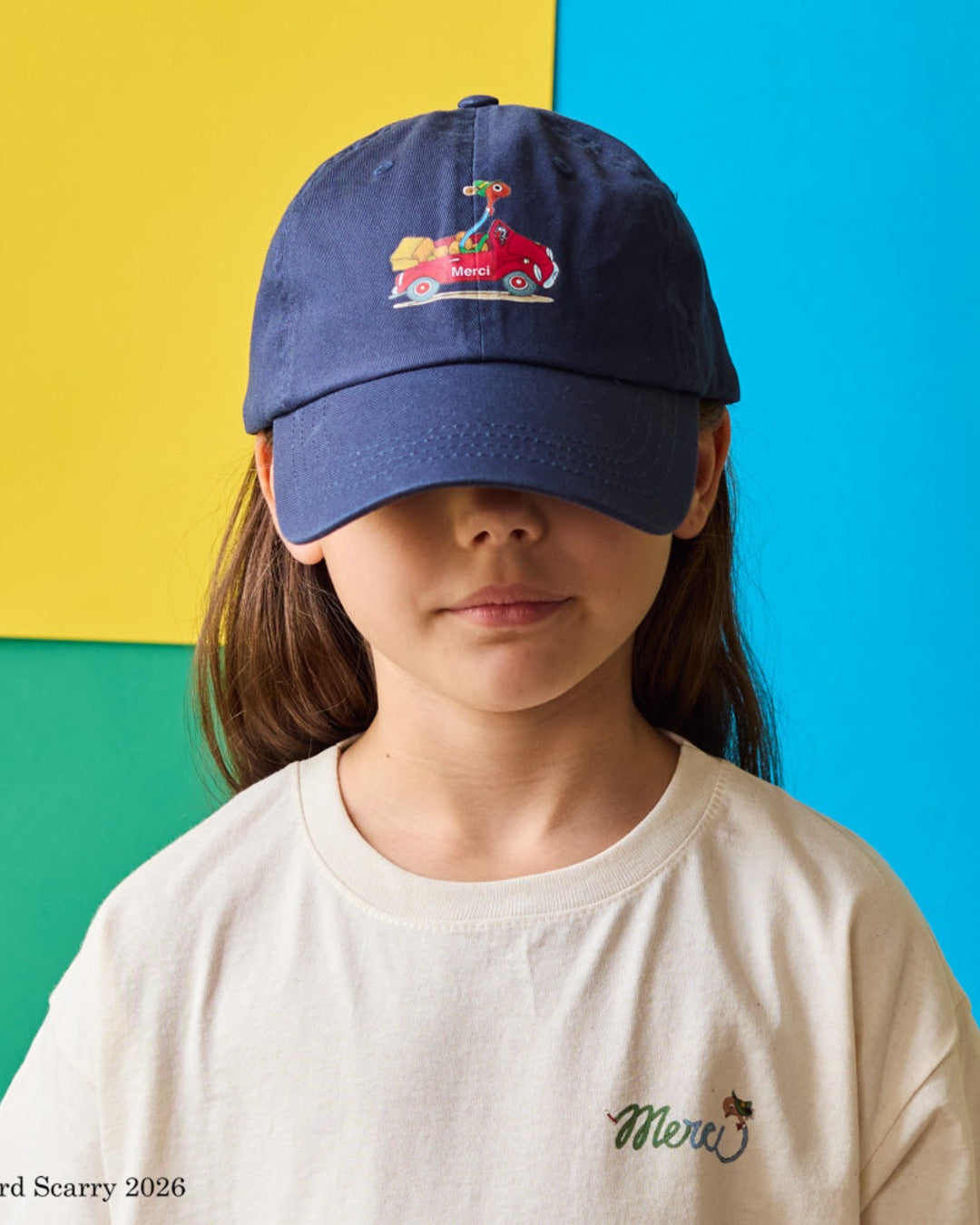 Merci x Richard Scarry - Casquette Kids Lowly Worm - Marine