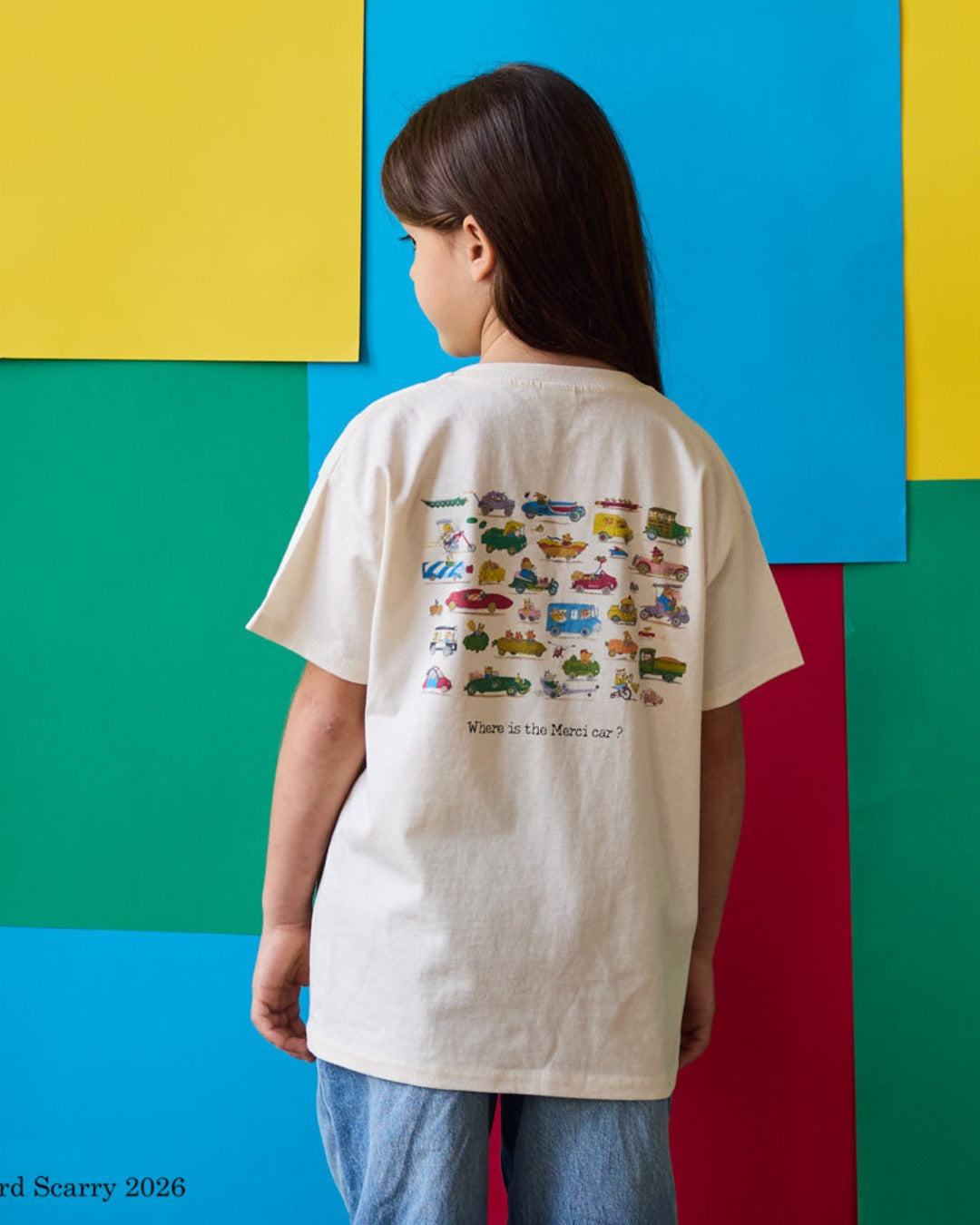 Merci x Richard Scarry - T-Shirt Kids Cars - Écru