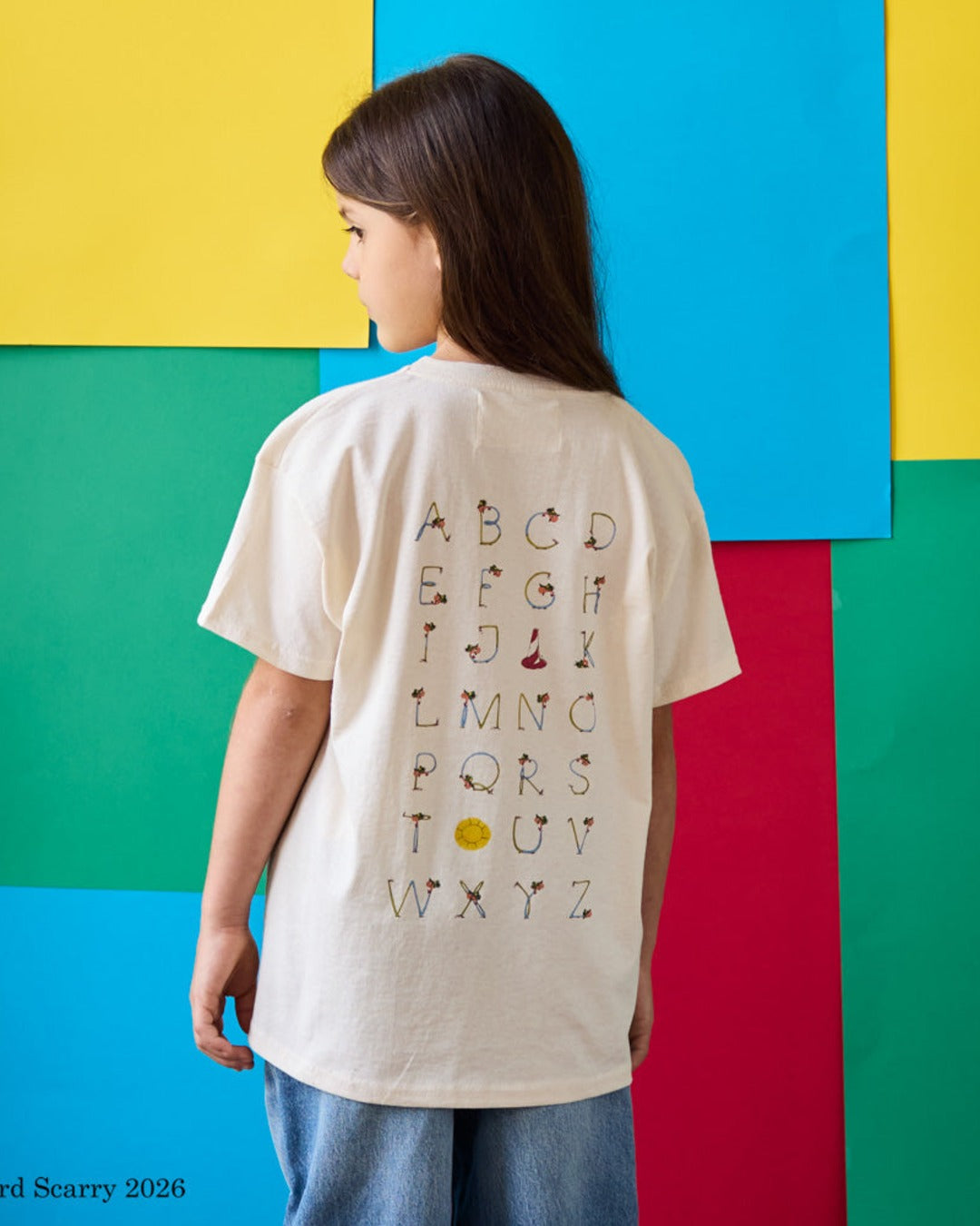 Merci x Richard Scarry - T-Shirt Kids Alphabet - Écru