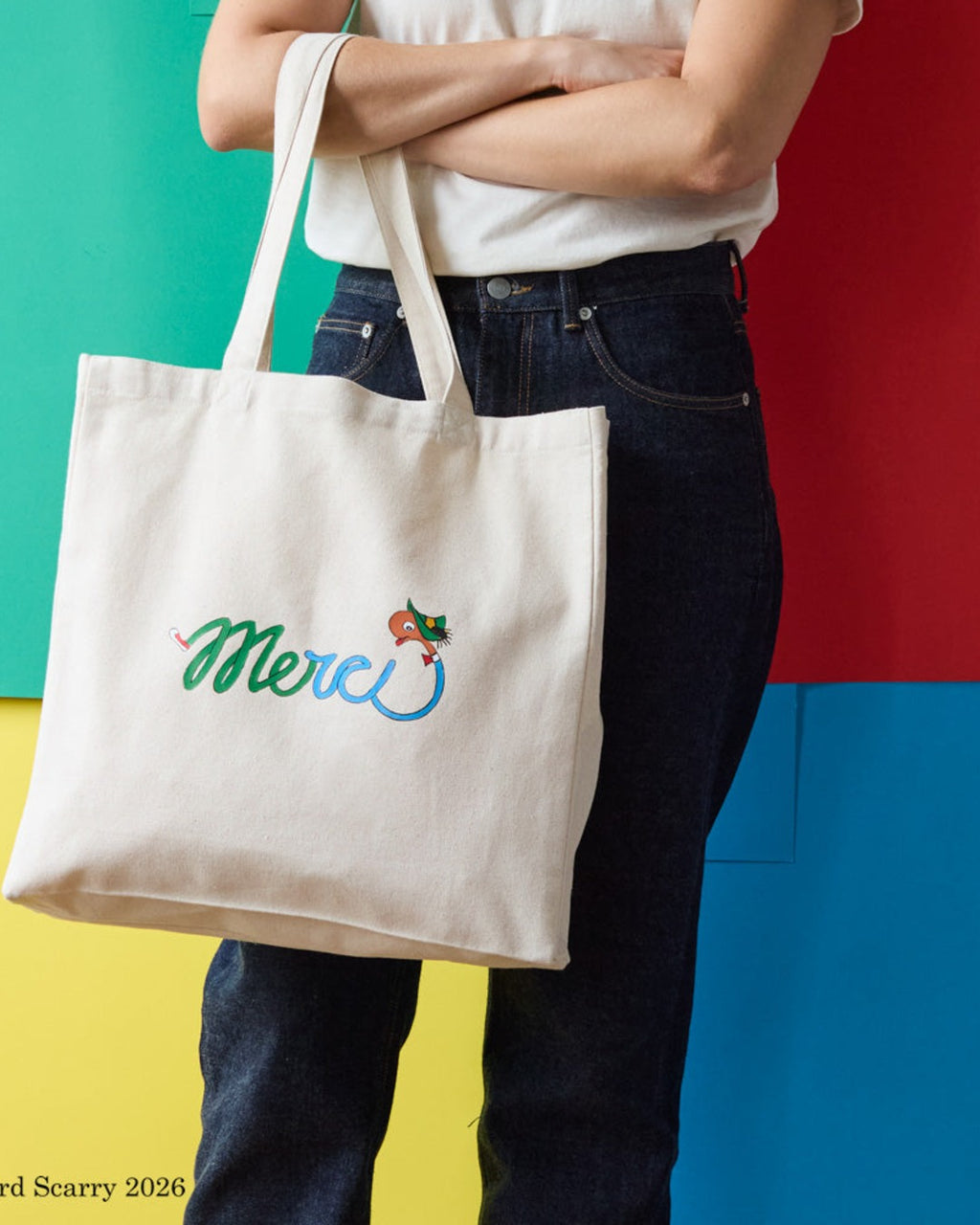 Merci x Richard Scarry - Tote Bag En Coton Merci Lowly Worm