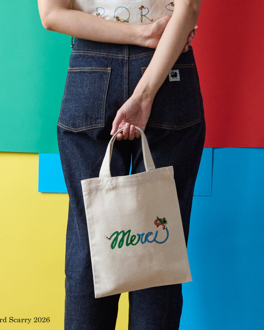 Merci x Richard Scarry - Tote Bag En Coton Merci Lowly Worm