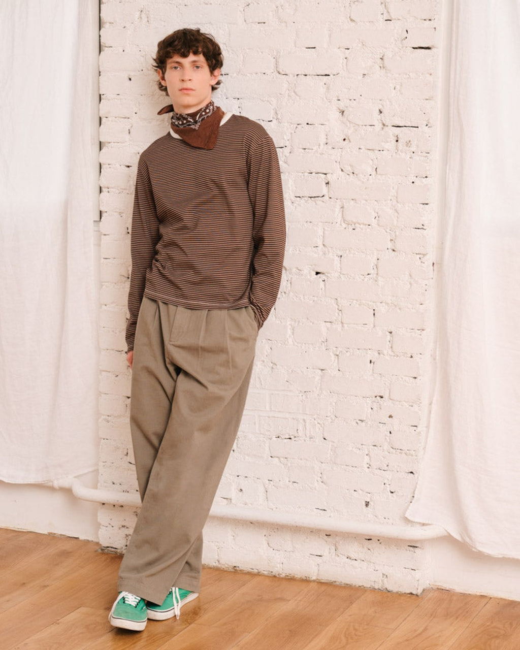Merci - Julian T-Shirt - Brown & Beige