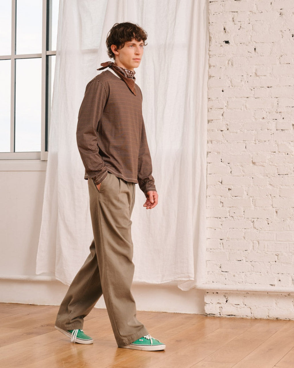 Merci - Julian T-Shirt - Brown & Beige