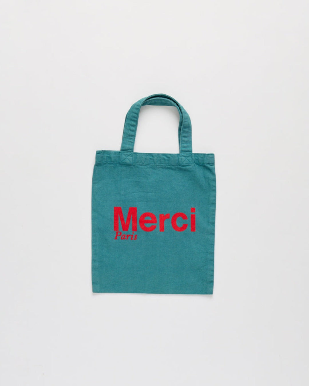 Merci - Cotton Tote Bag - Blue & Red