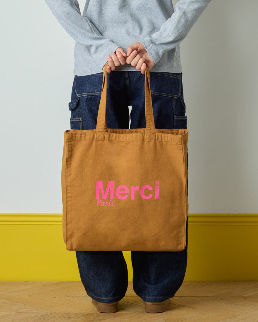 Merci - Tote Bag En Coton - Camel & Rose