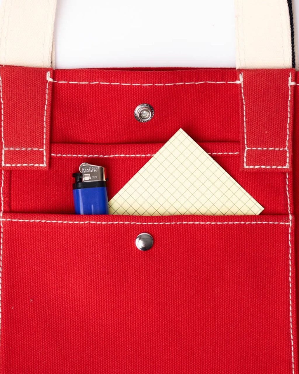 Merci - Cabas Candide Ribbon - Rouge & Denim