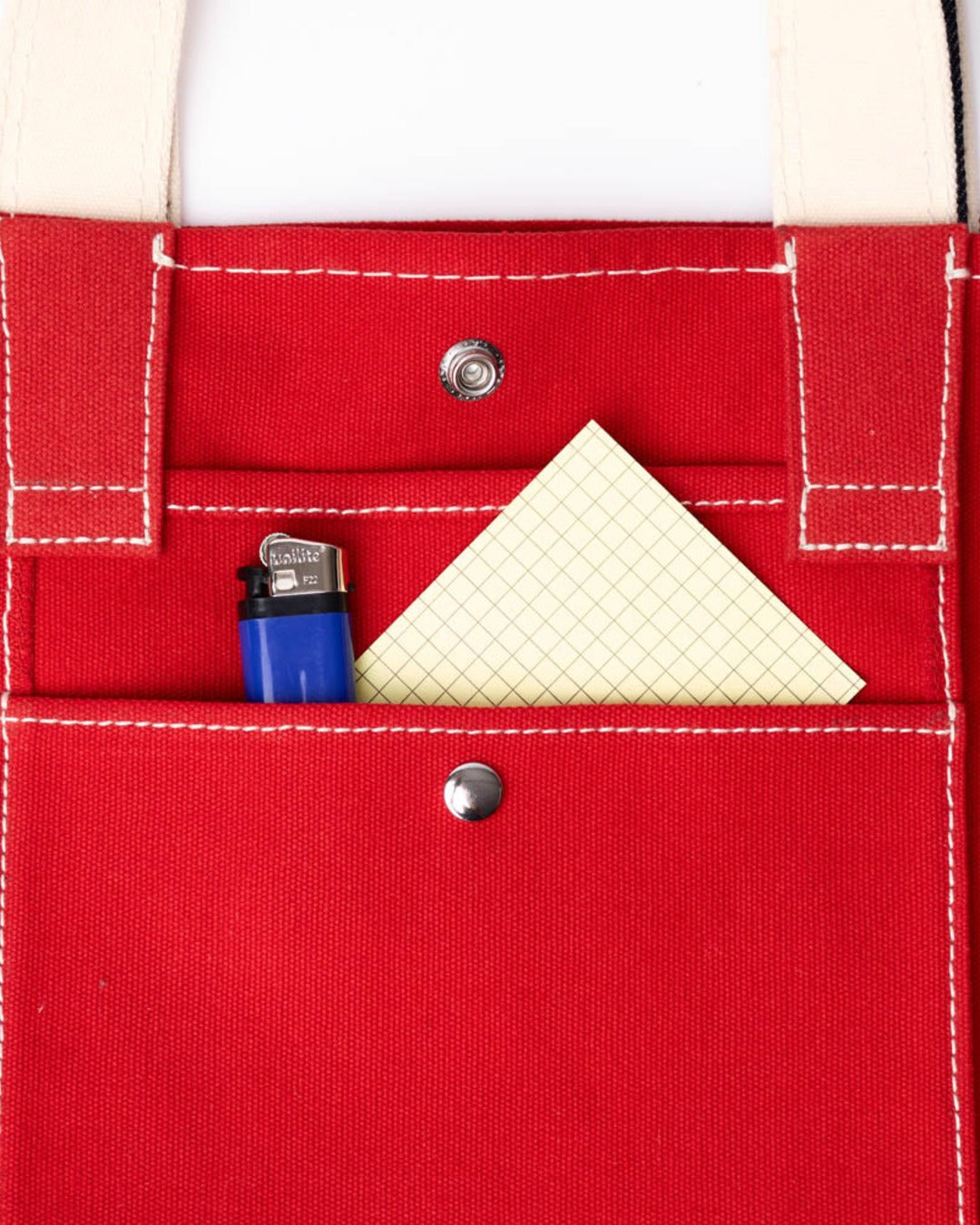 Merci - Cabas Candide Ribbon - Rouge & Denim