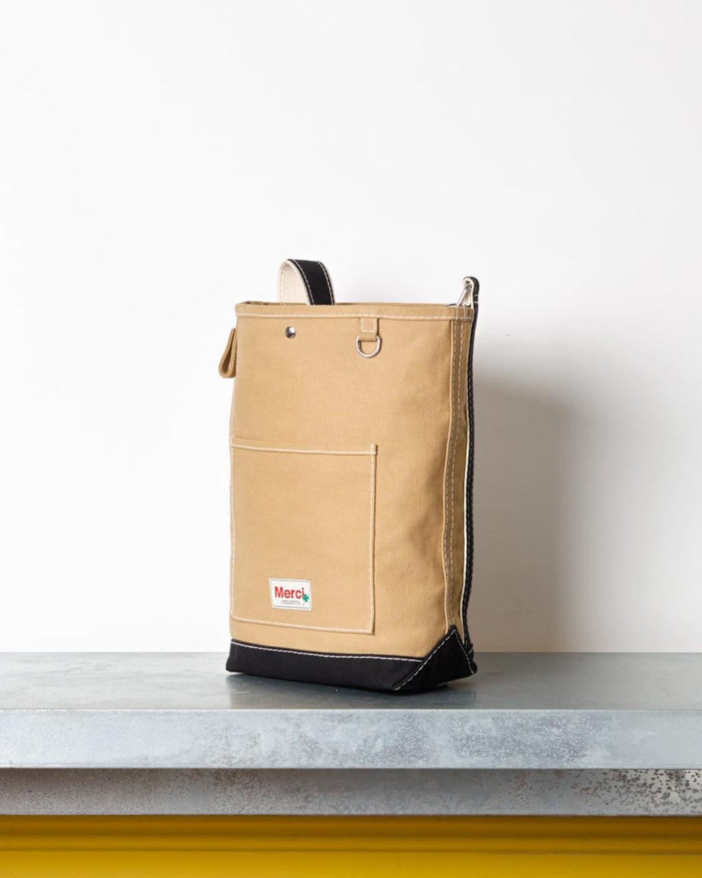 Merci - Sac Hobo - Beige & Noir