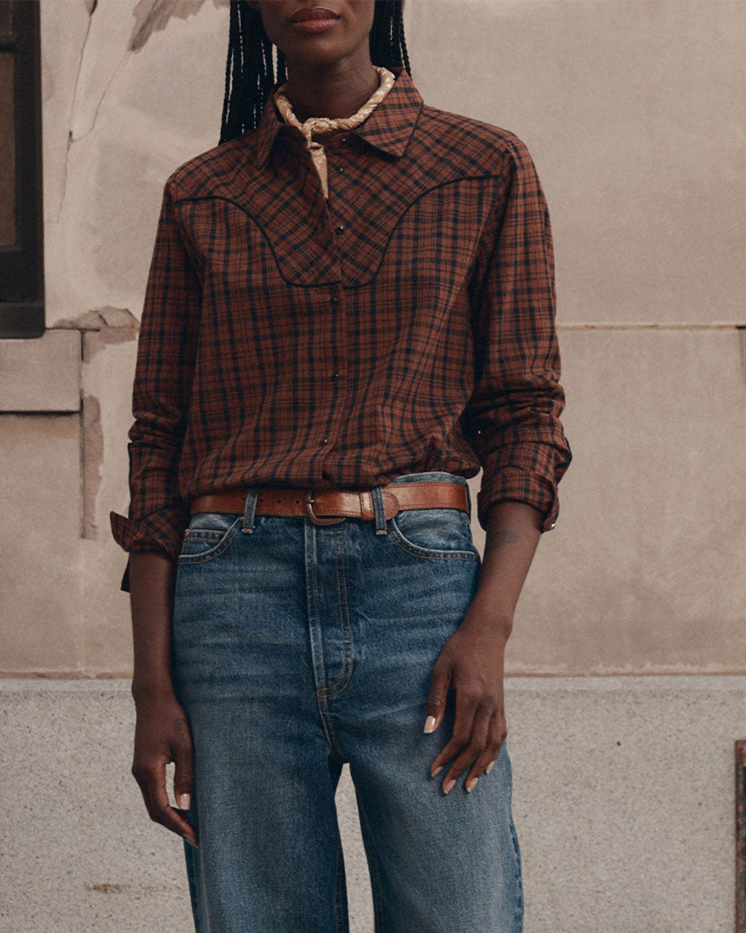 The Great - The Creek Shirt - Brown