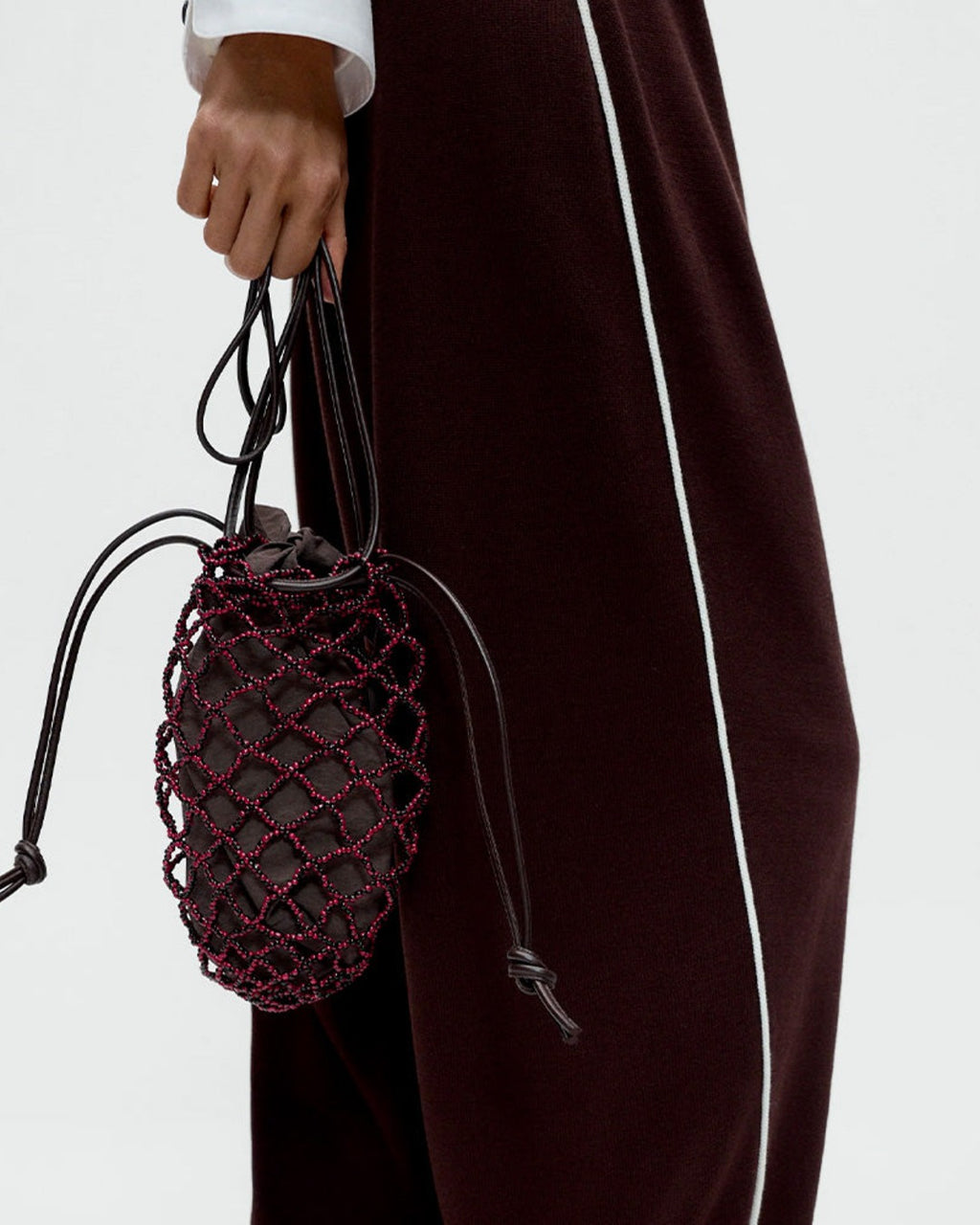 Cordera - Beaded Net Bag - Brown