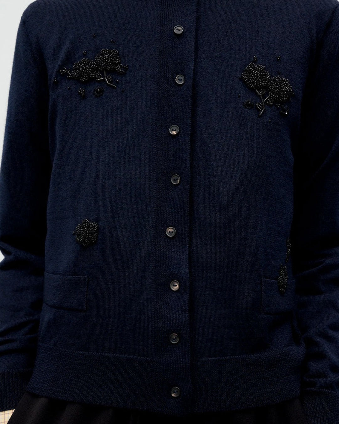 Cordera - Cardigan En Laine - Marine