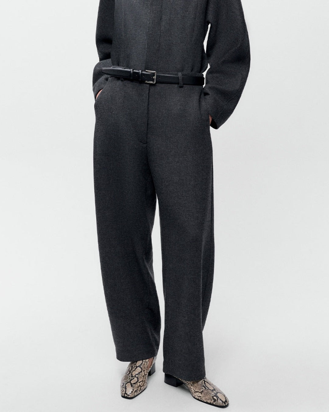 Cordera - Slim Fit Wool Trousers - Charcoal