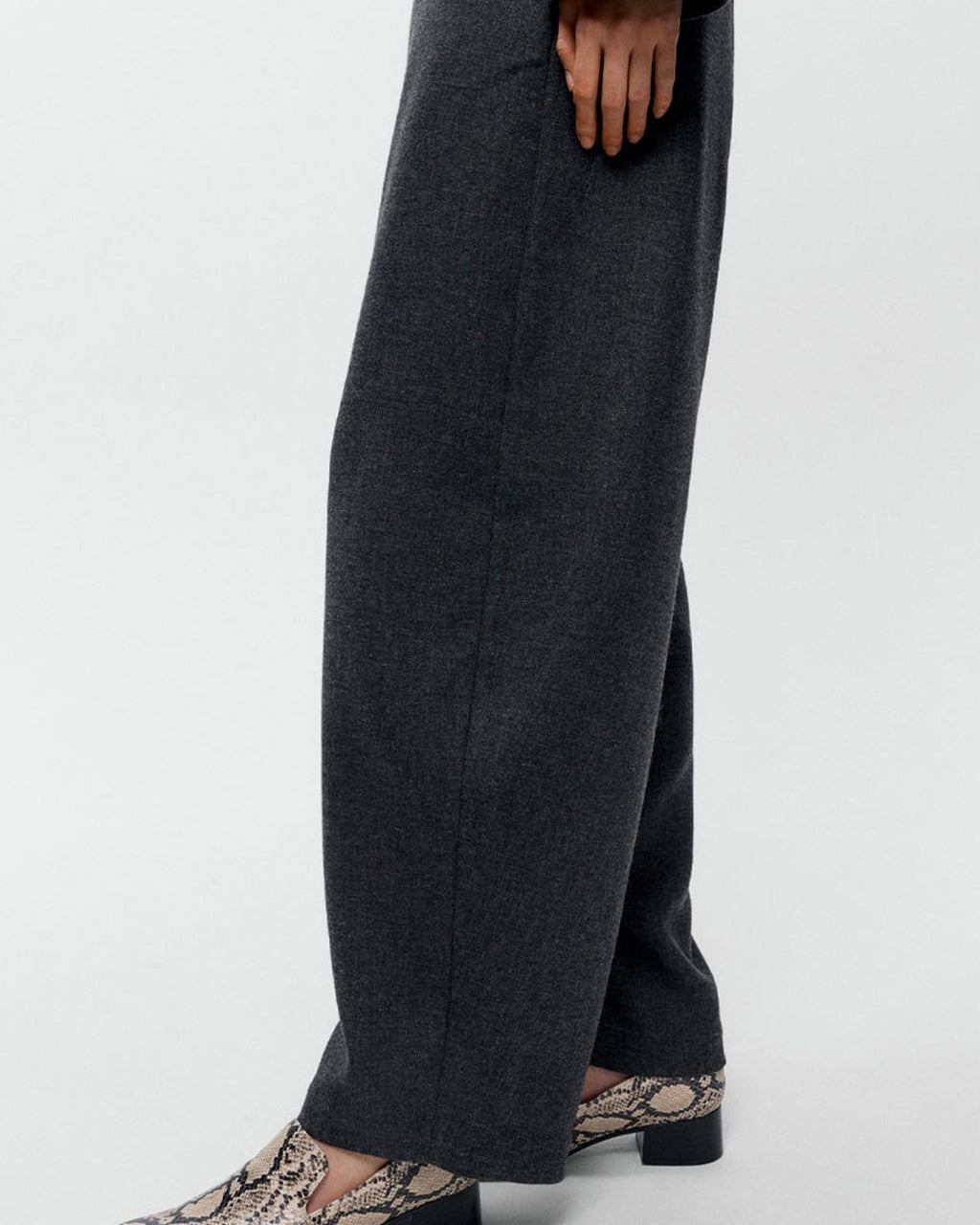 Cordera - Pantalon Cintré En Laine - Anthracite