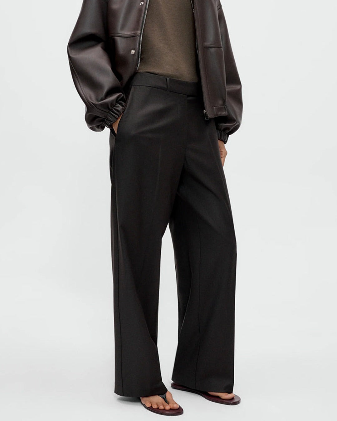 Cordera - Wool Trousers - Dark Brown