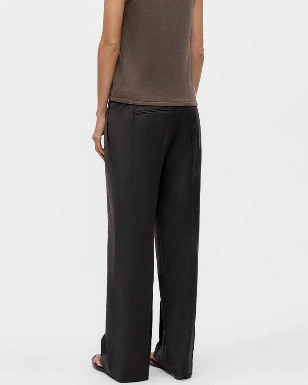 Cordera - Pantalon En Laine - Marron Foncé
