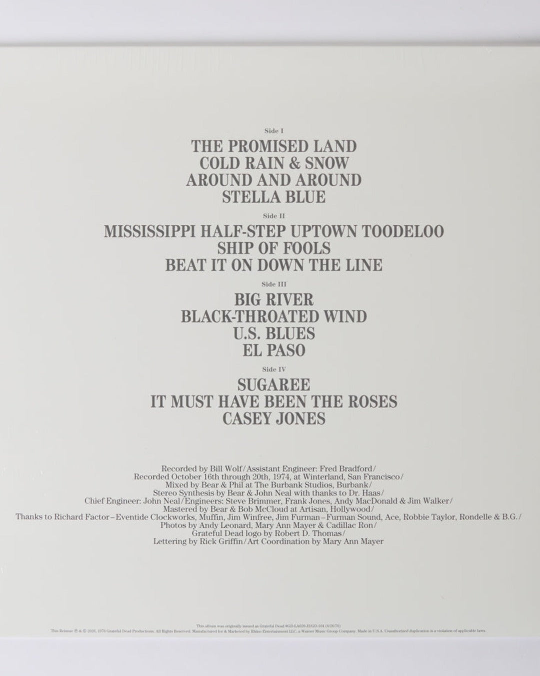 Rhino Records - Vinyle Grateful Dead Steal Steal Your Face