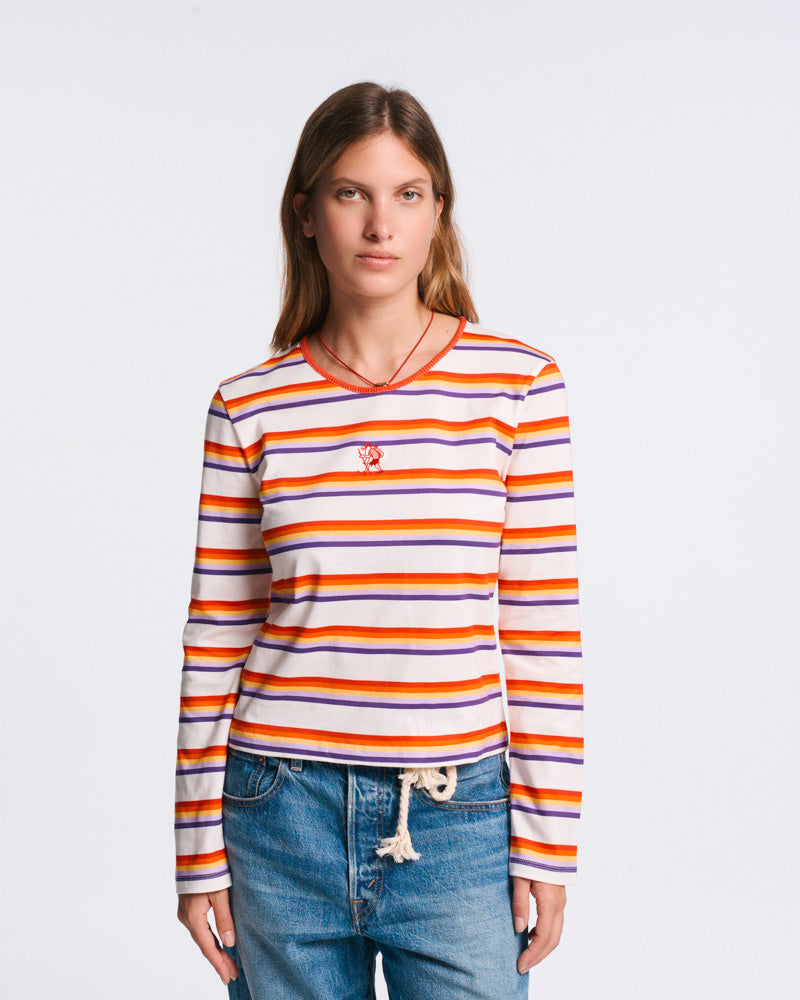 Au Vieux Campeur - Congés Payés - T-Shirt Bianca - Ecru & Multi
