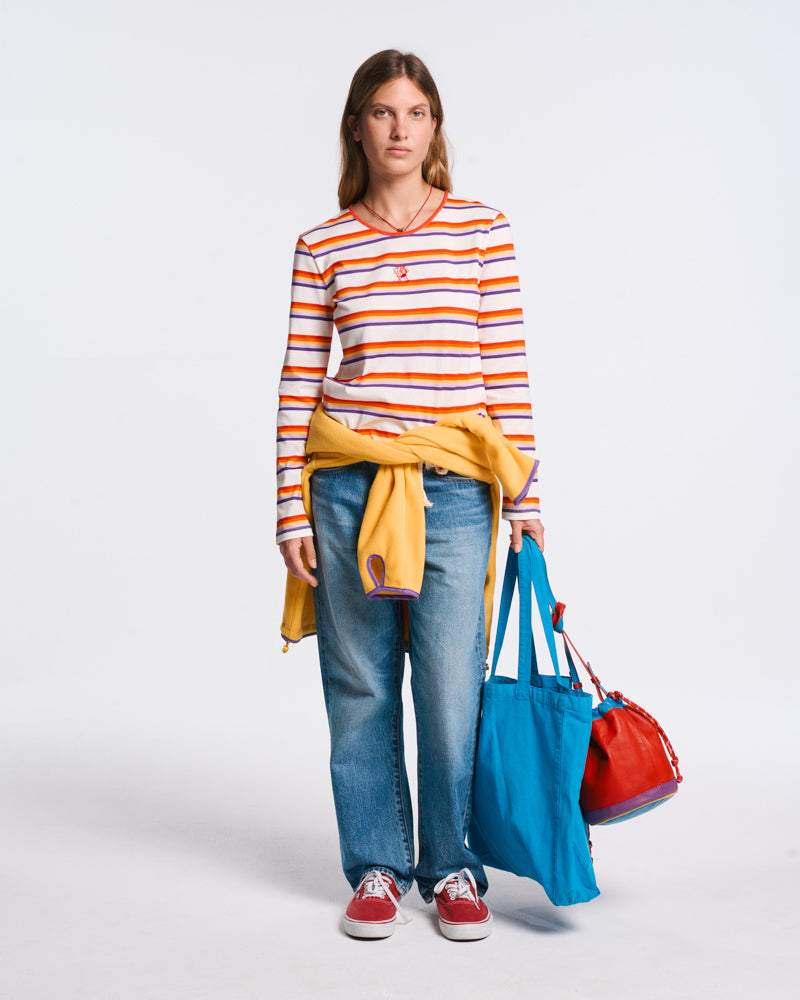 Au Vieux Campeur - Congés Payés - T-Shirt Bianca - Ecru & Multi