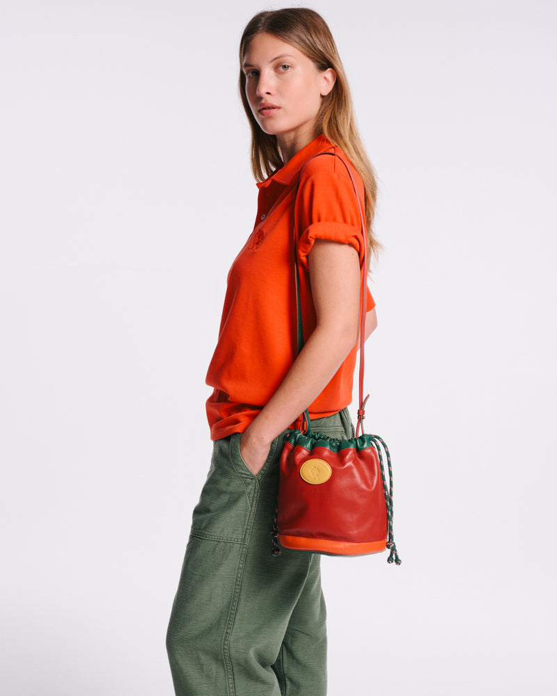 Au Vieux Campeur - Congés Payés - Sac Grimpeur - Bordeaux Vert & Orange