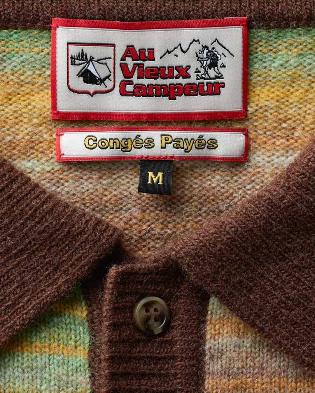 Au Vieux Campeur - Congés Payés - Pull Hugo - Marron & Jaune