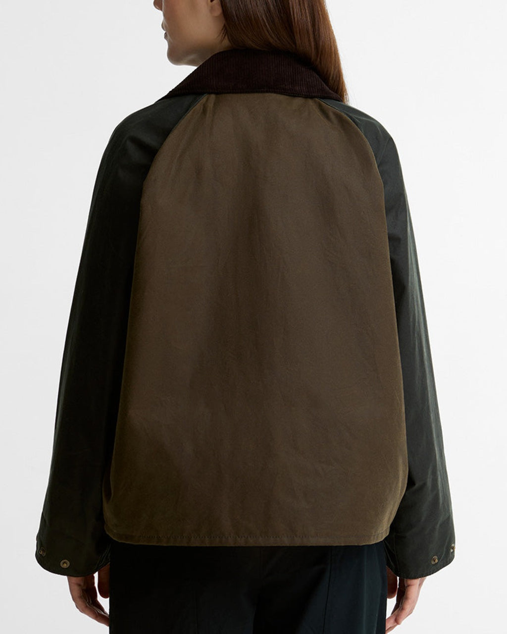 Barbour - Veste Patchwork Transport Wax - Sage & Bordeaux