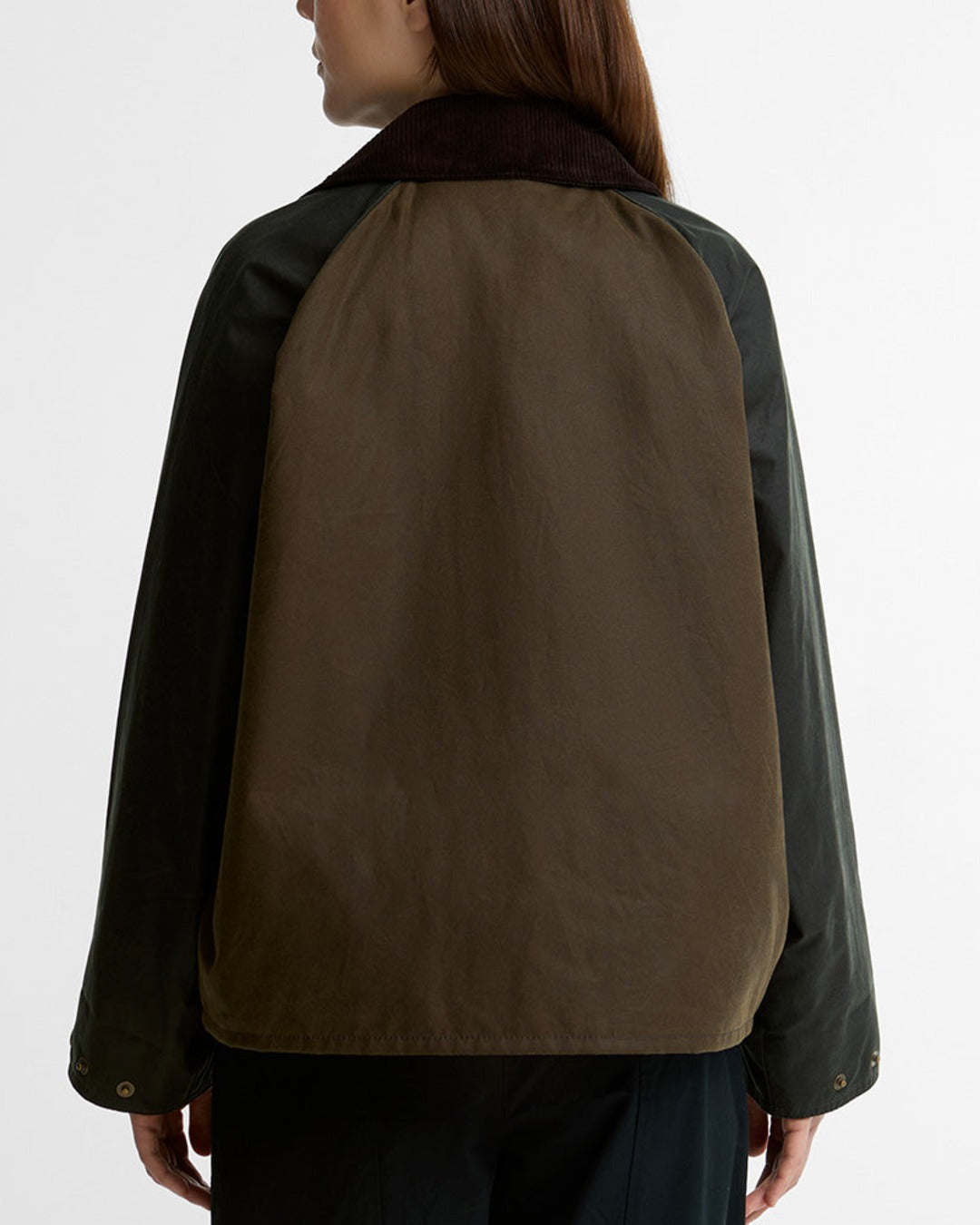 Barbour - Veste Patchwork Transport Wax - Sage & Bordeaux