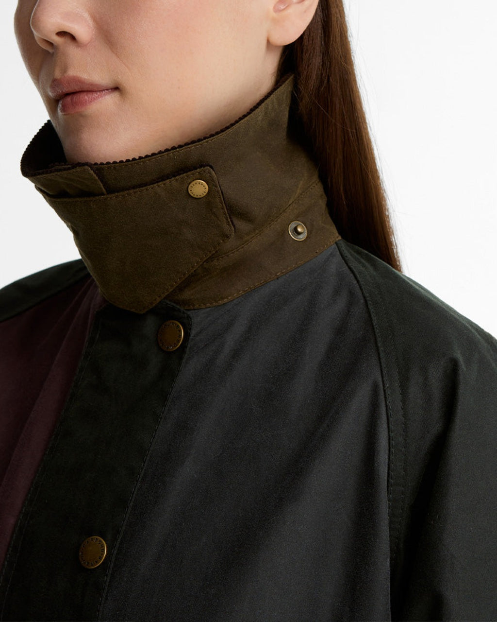 Barbour - Veste Patchwork Transport Wax - Sage & Bordeaux