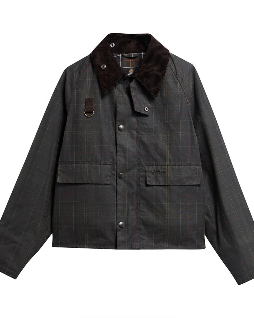 Barbour - Veste Tartan Spey Wax - Noir