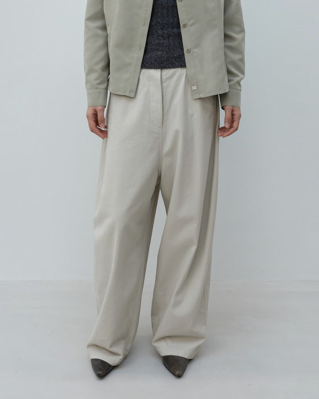 Low Classic - Wide Leg Pants - Cream