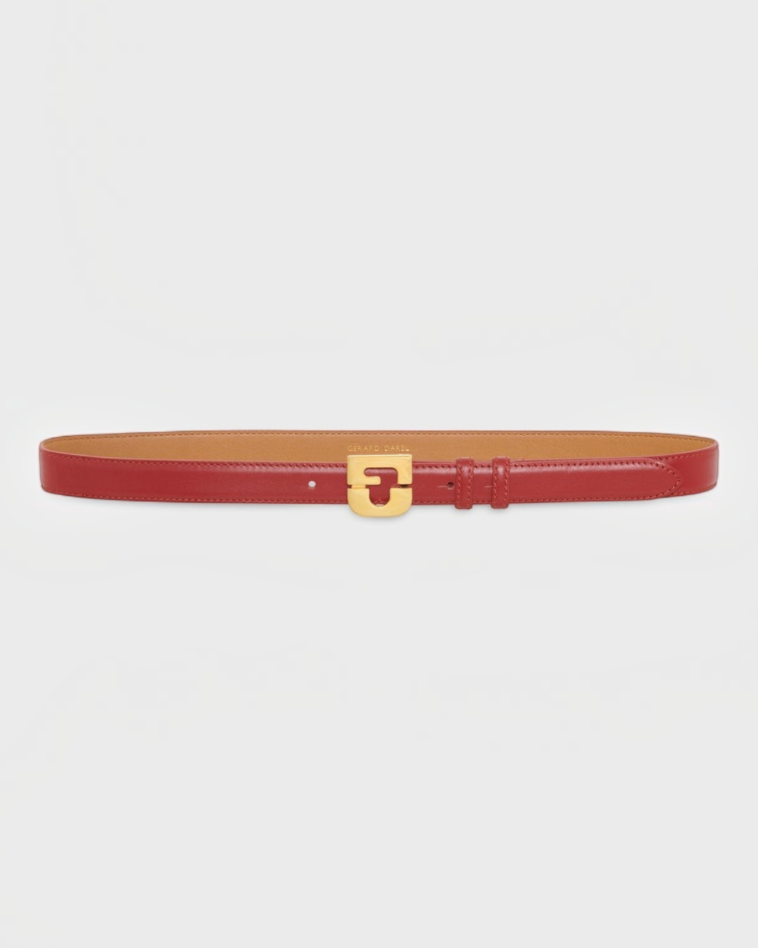Gerard Darel - Ceinture Signature En Cuir Le Lauren - Rouge
