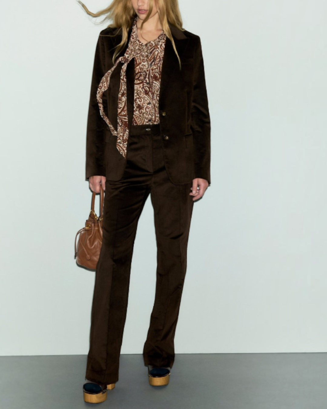 Gerard Darel - Maby Velvet Flare Pants - Brown