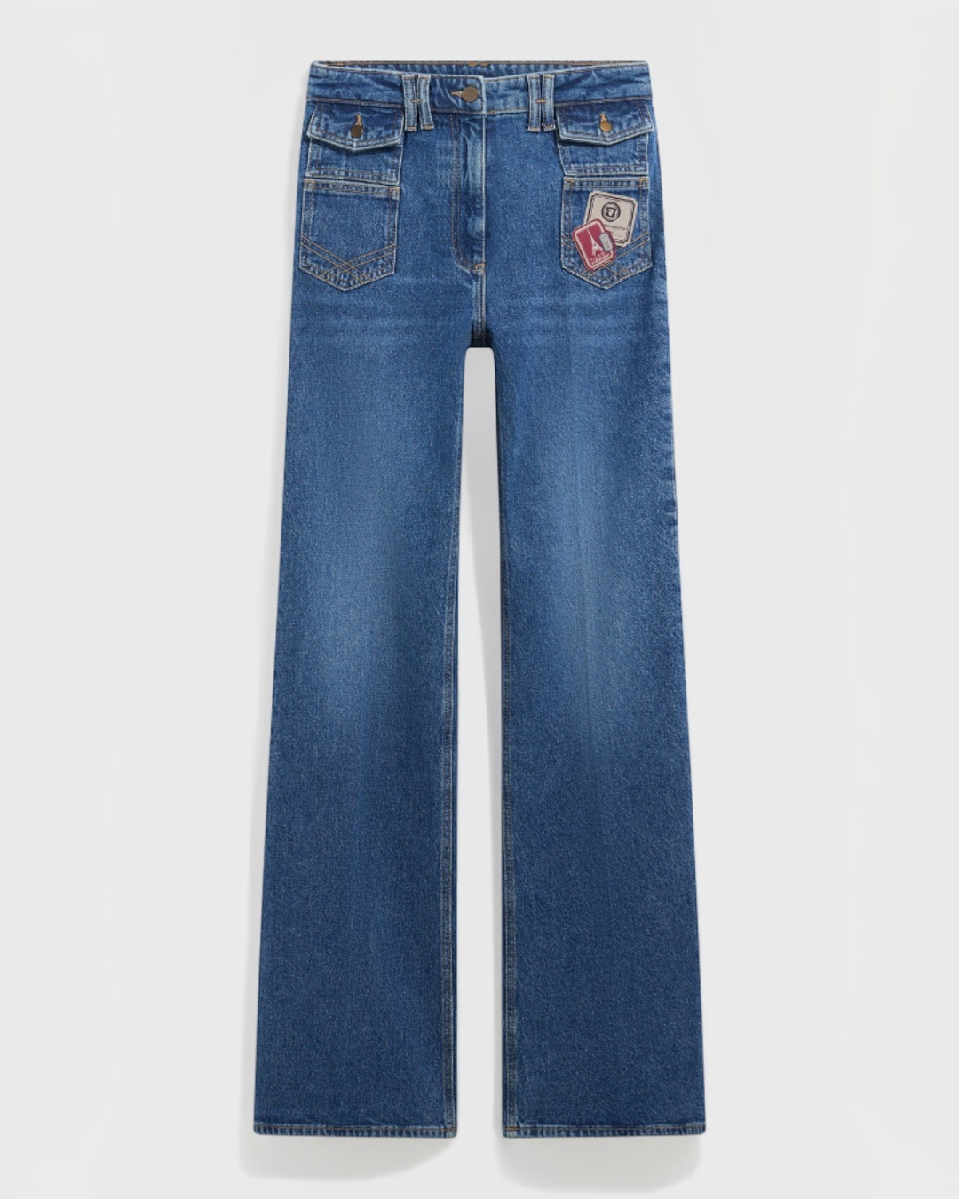 Gerard Darel - Jean Flare À Patchs Anna - Bleu