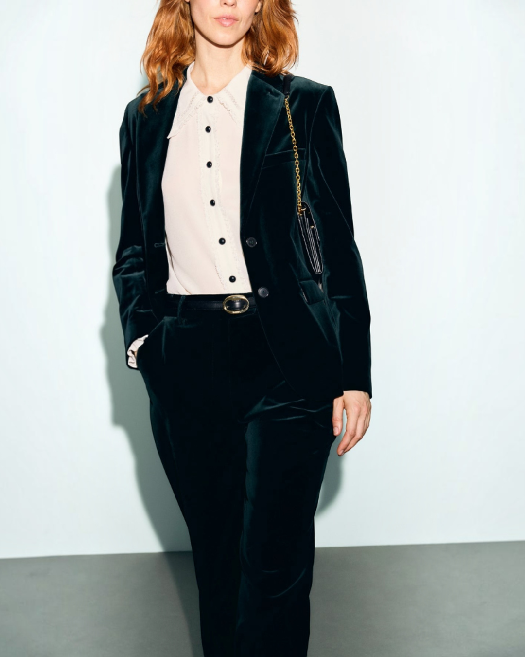 Gerard Darel - Mya Wide Velvet Suit Trousers - Green