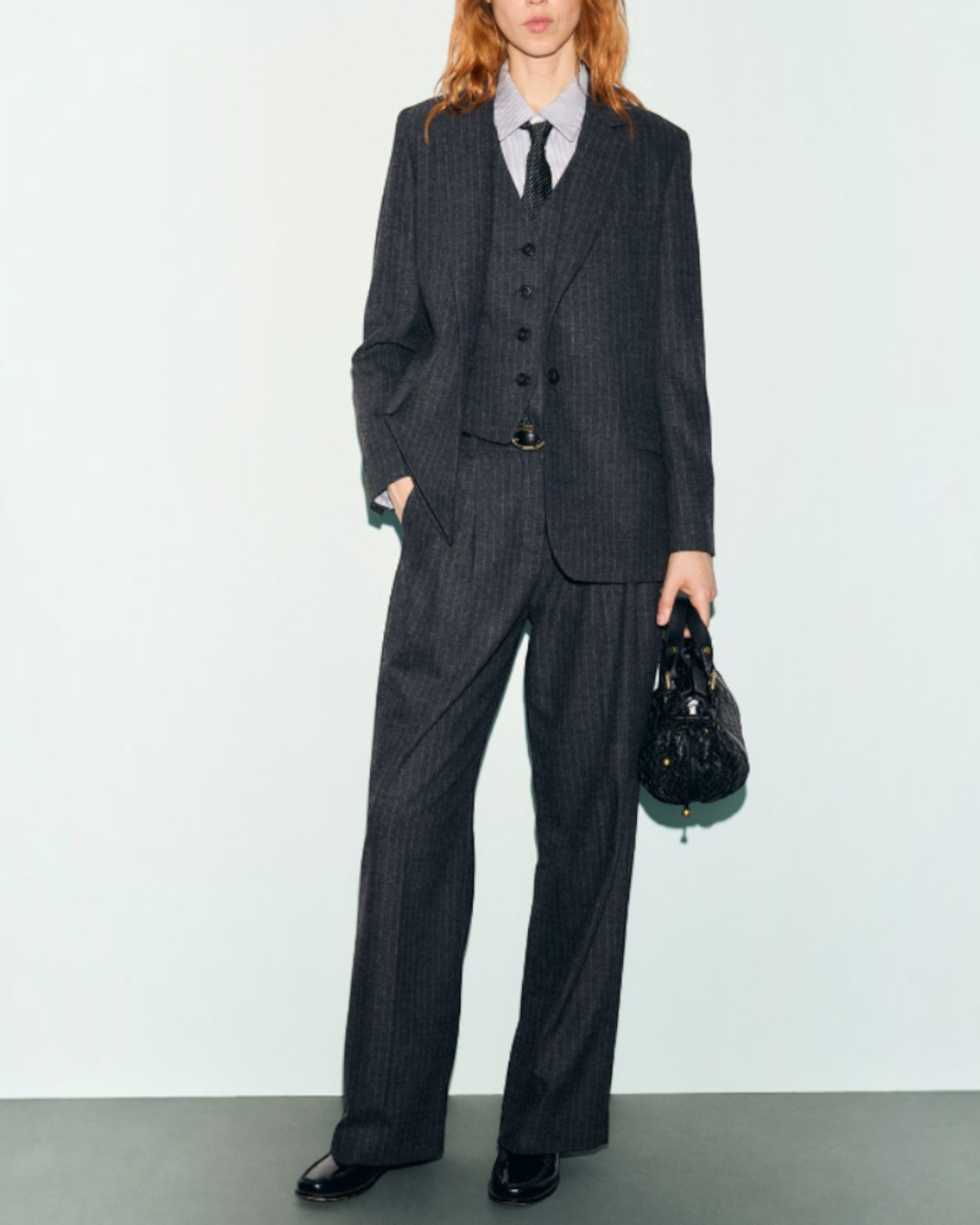 Gerard Darel - Mini Striped Flannel Trousers - Grey