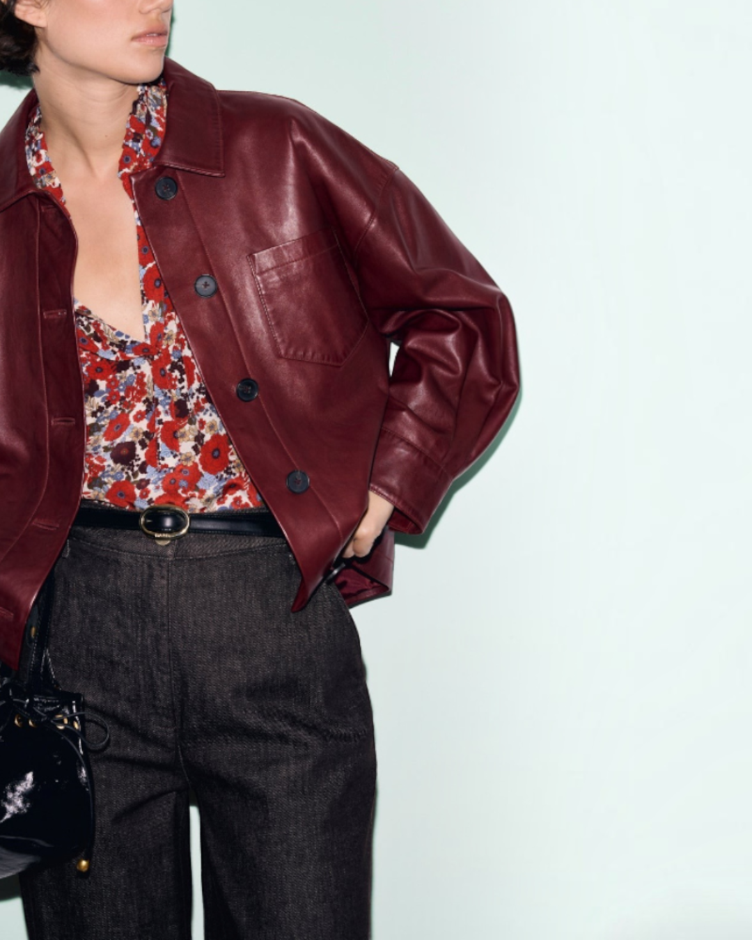 Gerard Darel - Penny Leather Overshirt - Red