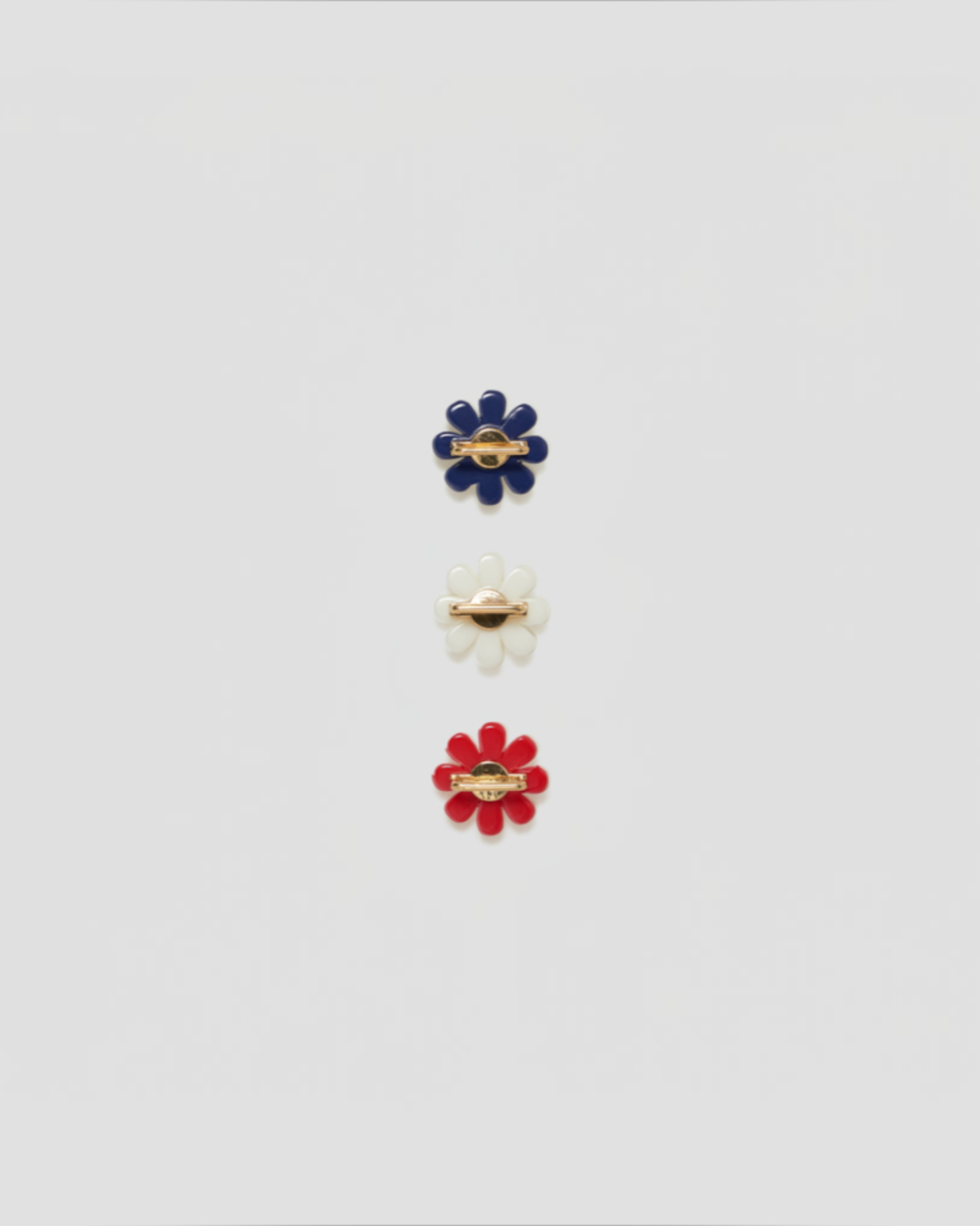 Merci x Gerard Darel - Daisy Pin - White Red & Navy