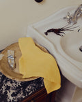 Merci - Linen guest towel - Honeycomb - Lemonade Yellow