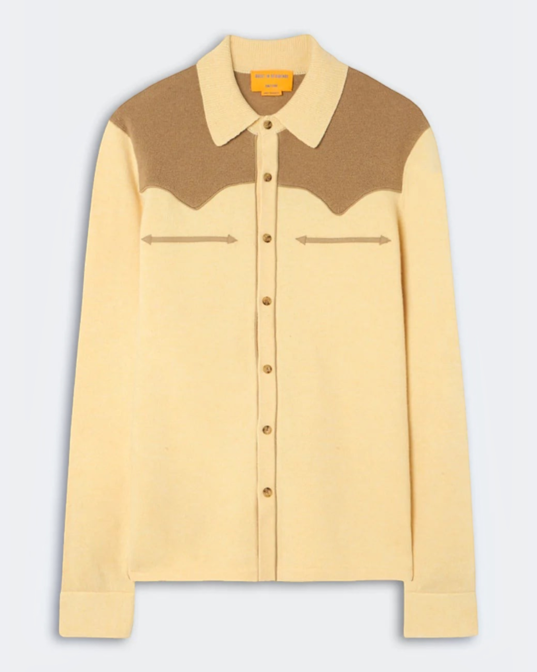 Guest In Residence - Chemise Western Boutonnée - Beurre Camel