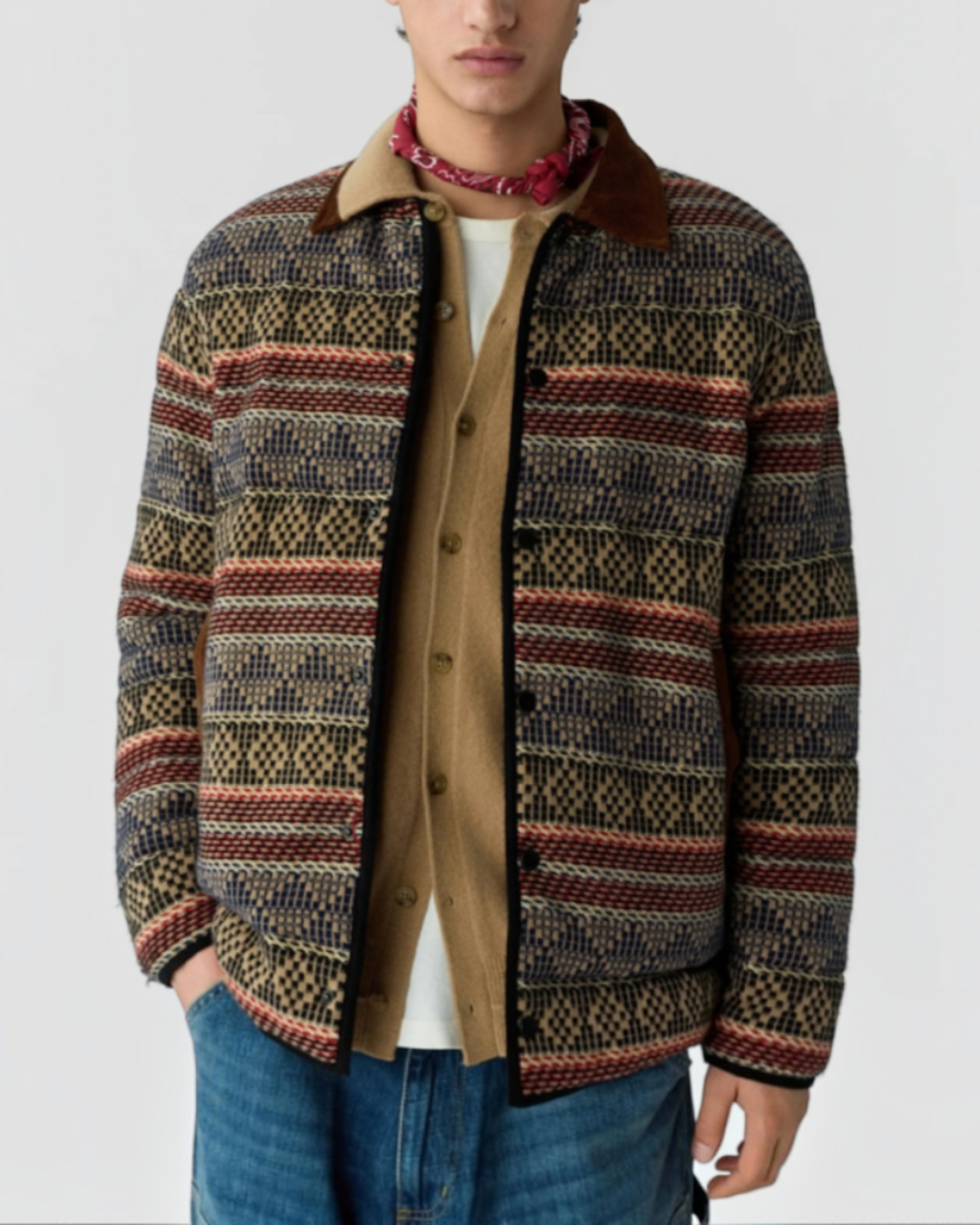 Guest In Residence - Veste Western Industry - Carmin Combo