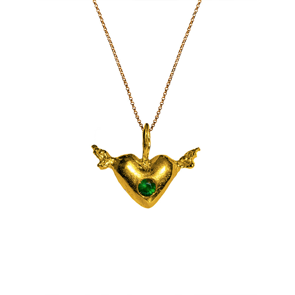 Sofia Rocha - Collier Corazon Con Alas - Or