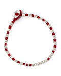 Mikia - Bracelet Silver Beads - Rouge