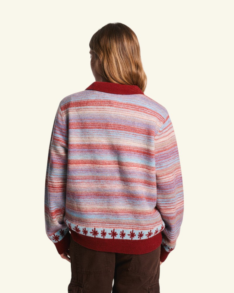 Au Vieux Campeur - Congés Payés - Pull Hugo - Bordeaux & Bleu