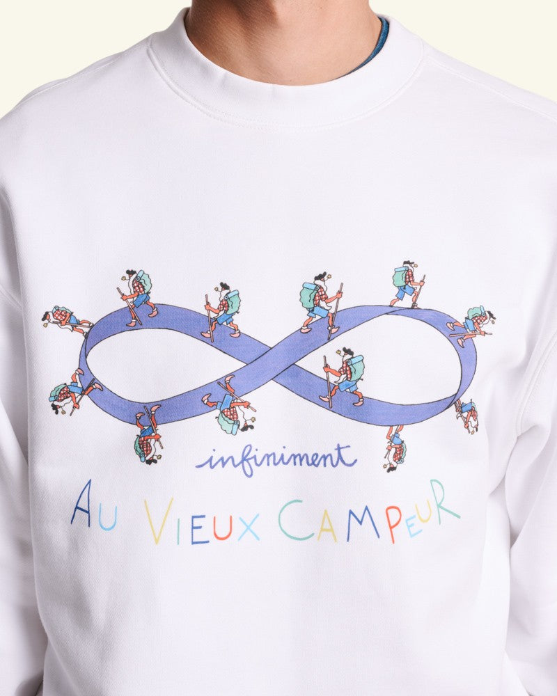 Au Vieux Campeur - Paid Holidays - Infiniment Vieux Sweatshirt - White