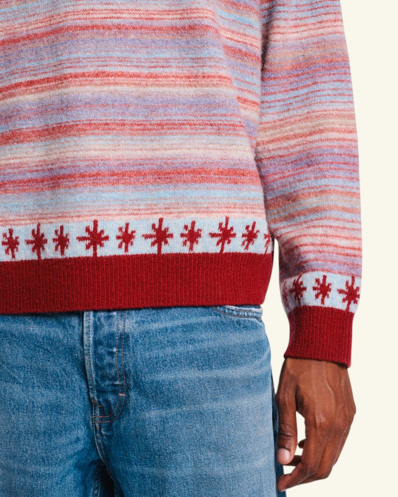 Au Vieux Campeur - Congés Payés - Pull Hugo - Bordeaux & Bleu