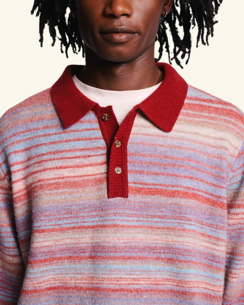 Au Vieux Campeur - Congés Payés - Pull Hugo - Bordeaux & Bleu