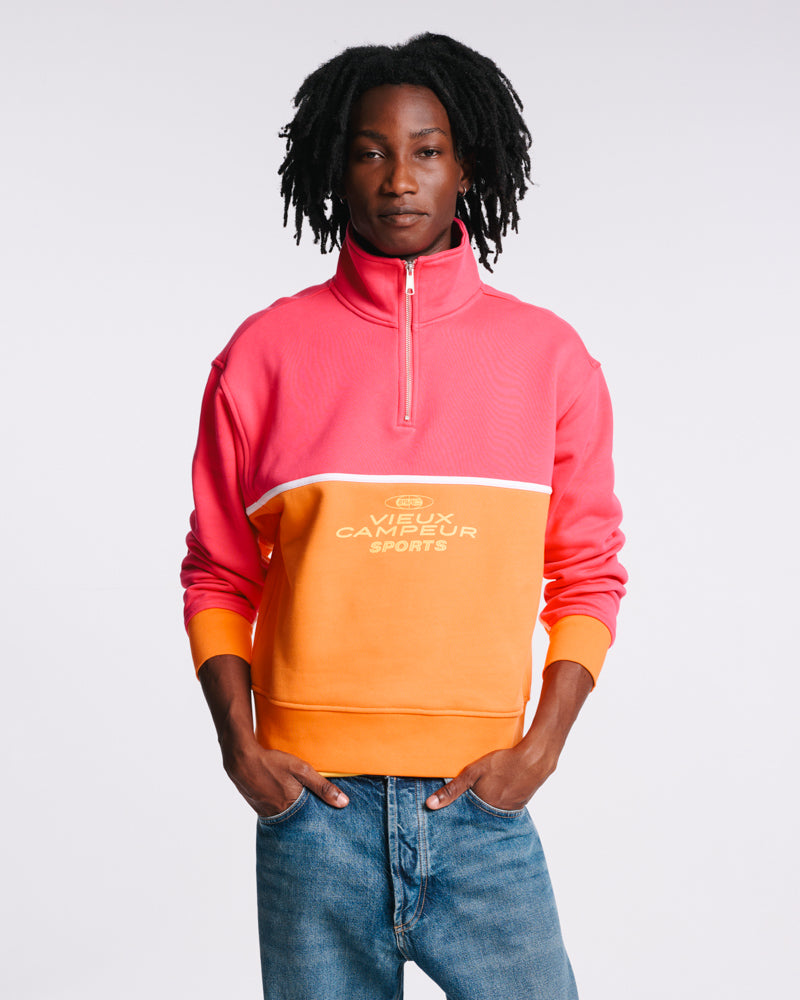 Au Vieux Campeur - Congés Payés - Sweat Vc Sport - Rose & Orange
