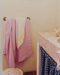 Merci - Linen bath towel - Waffle - Granita Pink