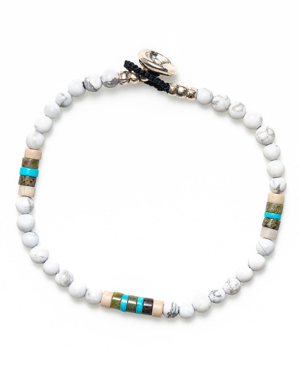 Mikia - 4mm Stone Bracelet - White
