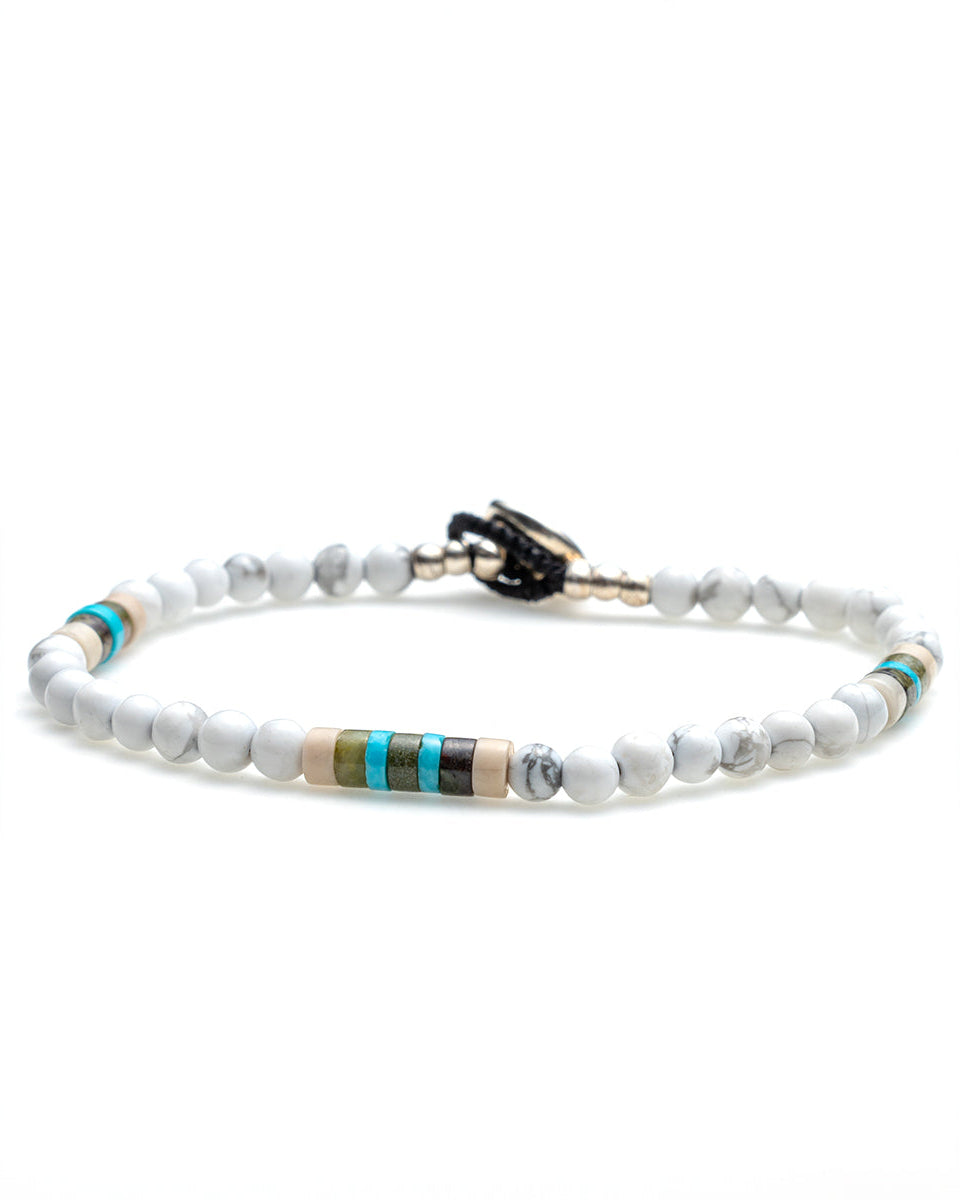 Mikia - 4mm Stone Bracelet - White